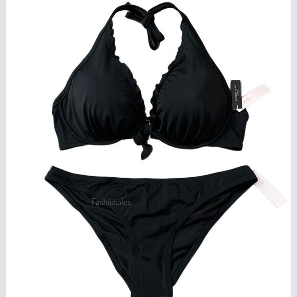 Victorias Secret Swim Capri Ruffle Bikini top Removable Push Up & Bottom Set - Picture 1 of 5